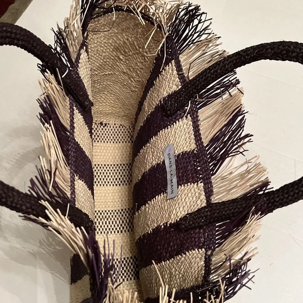 Veronica Beard Dans la Main Bag Handmade Iraca Palm Brown❤️Great gift❤️ - Picture 10 of 12
